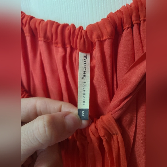 Pleated Halter Maxi Dress in Vibrant Red - Picture 4 of 6